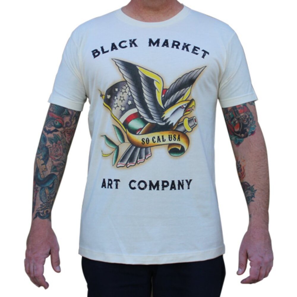 American Eagle USA Pride Ivory Tattoo Art Tee S-M-L-XL-XXL NWT